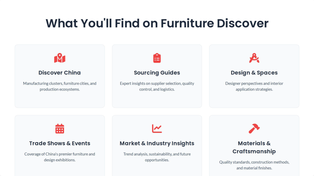 FURNITURE DISCOVER CONTENT CATAGORY